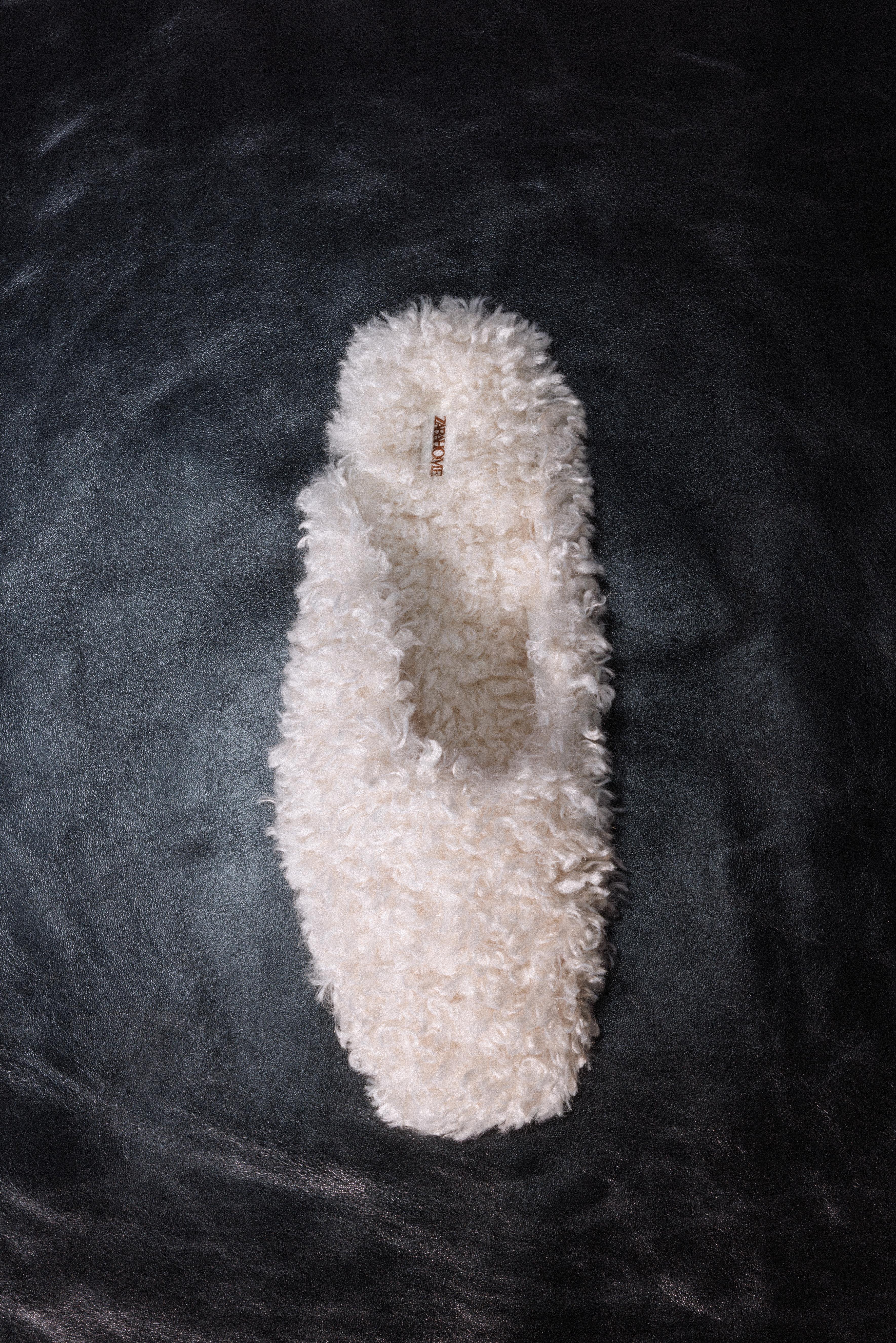 FAUX SHEARLING MULE SLIPPERS
